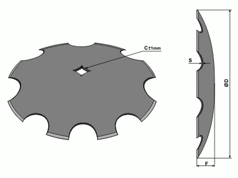 Značkový Disk zubatý 660 41x41 8 mm
