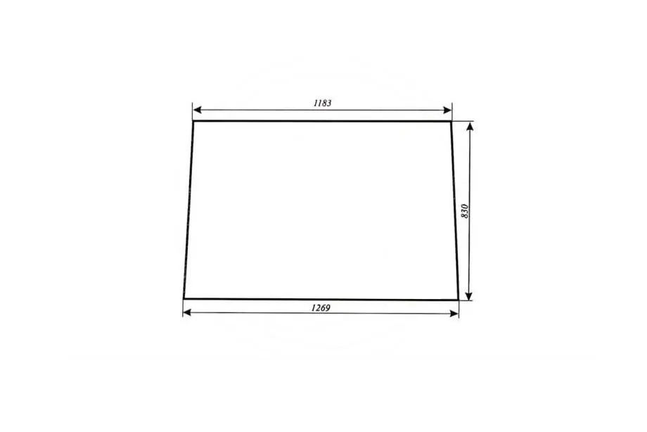 5911-7937 Sklo čelní 1270x1185x830 lepené Celosvětová Doprava