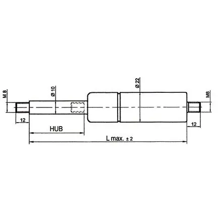 Vzpěra plynová 300N 315 mm Hromadná Objednávka