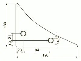 Značkový Špička plazu levá 35WSS