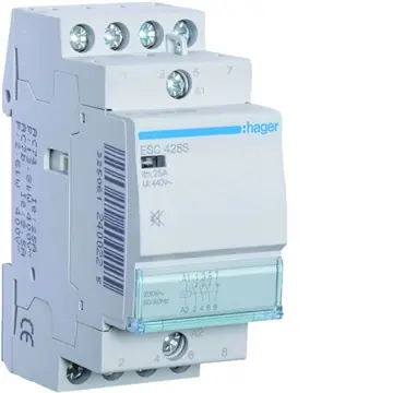 Must-Have Stykač instalační 25A 230V~ ESC428S 3xNO/1xNC se sníž.hlučností