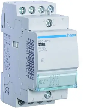 Stykač instalační 25A 24V~= ESD425S 4xNO se sníž.hlučností Nejlepší Cena