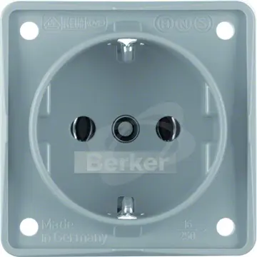 Zásuvka SCHUKO šroub. svorky Integro přístroje šedá mat Záruka V Ceně