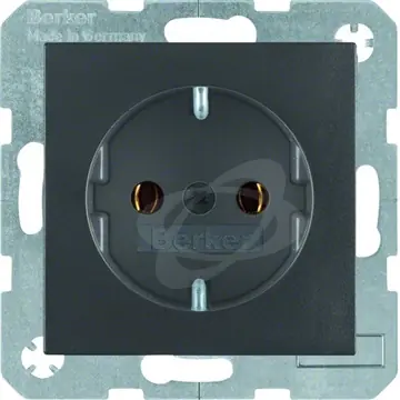 Záruka V Ceně Zásuvka SCHUKO bezšroub. svorky B.1/B.3/B.7 Glas antracit mat