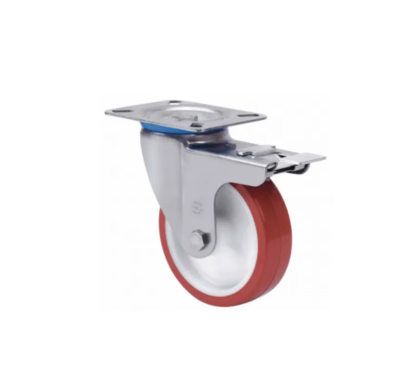 ZVI-POL 2-2430 Kolečko nerezová ocel - otočné s brzdou Prémiový