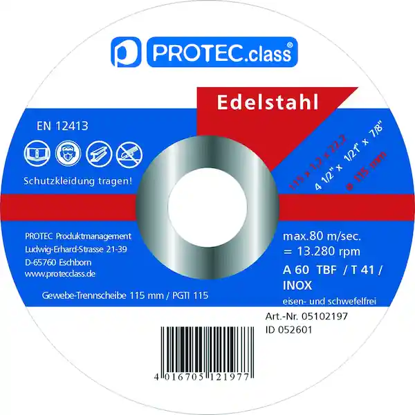 PROTEC Sada řezných kotoučů na ocel PTI125 korund 10ks v balení Omezená Nabídka